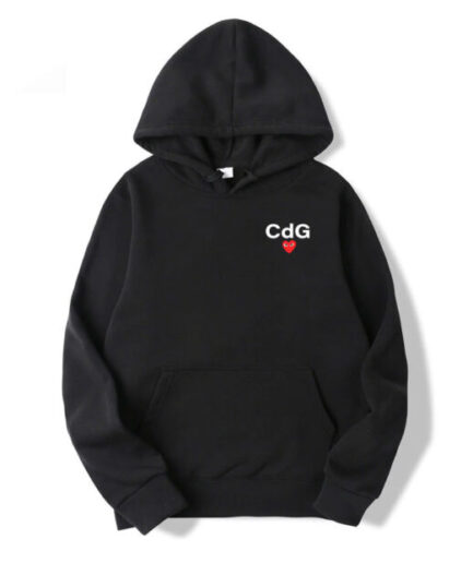 CDG Play Heart NEW X Printed Hoodie