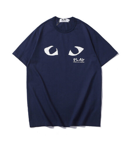 Cdg Navy Blue Eyes T Shirt