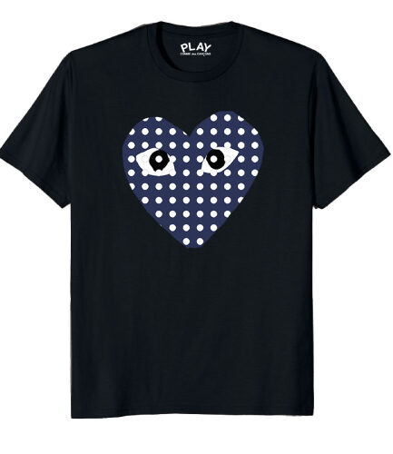 Comme Des Garcons Blue Heart Shirt