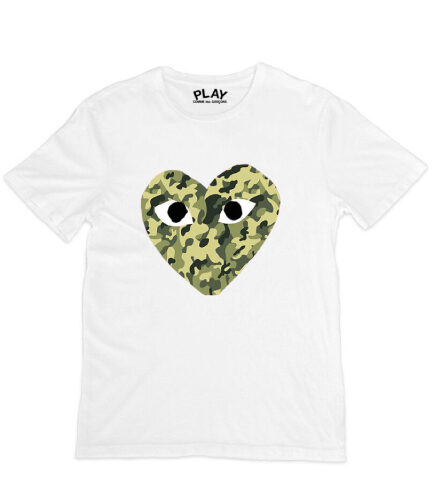 Comme Des Garcons Heart Camo Pattern T-shirt