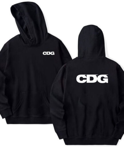 NEW CDG Text Front Back Printed Hoodie