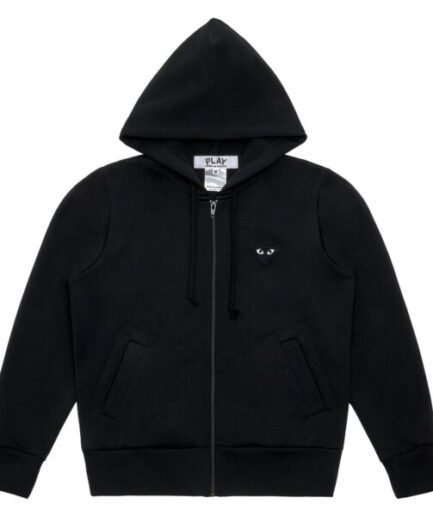 PLAY BIG HEART ZIP HOODIE (BLACK)