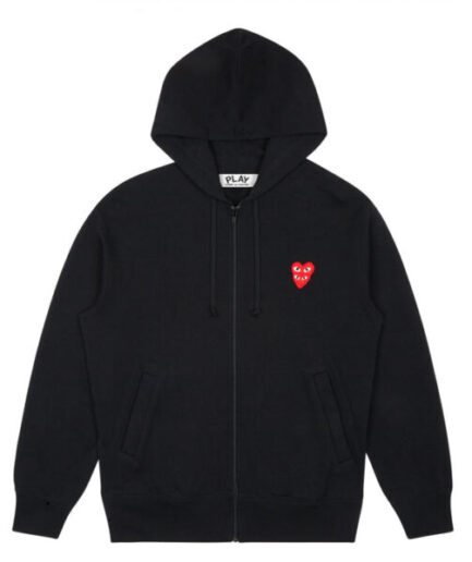 PLAY ZIP HOODIE WITH RED FAMILY HEART