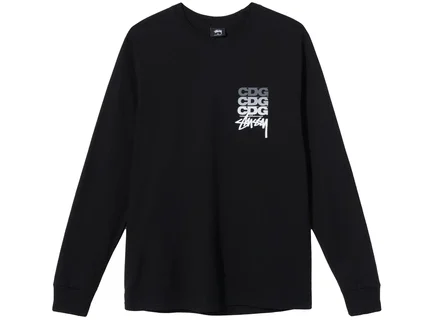 Stussy x CDG Dot LS Long Sleeve Black