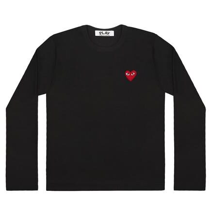 Red Play Comme des Garçons Long Sleeve (Black)